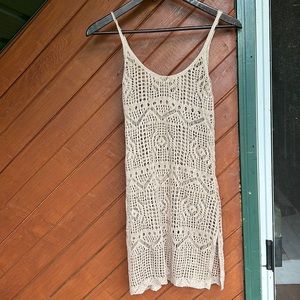 Crochet beach cover up dress